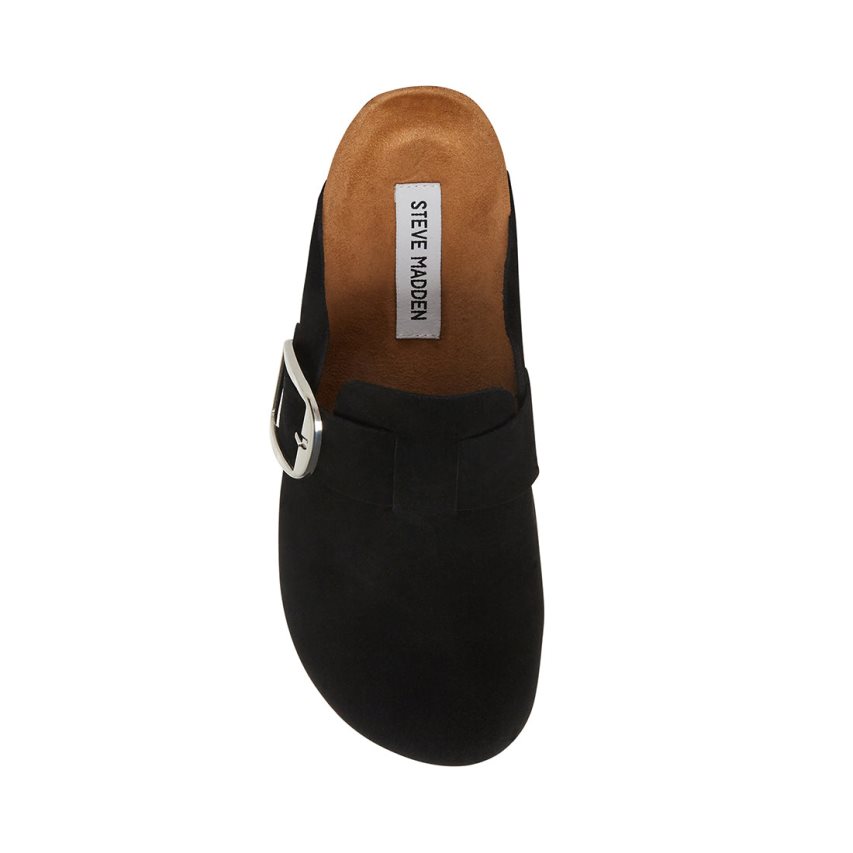 Black Steve Madden Social Suede Women's Loafers | PH 5143SCE